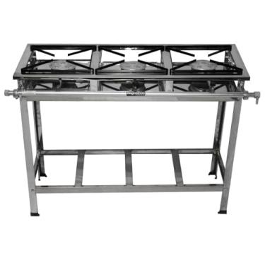 Imagem de Fogão Industrial 3 Bocas com Queimadores de Caulim – Alta Pressão