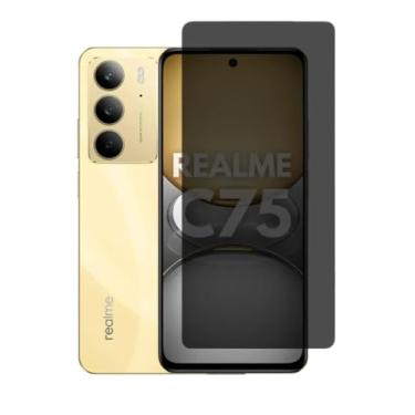 Imagem de Película De Vidro Privativa Privacy 3D 9D Para Realme C75 C75X C71