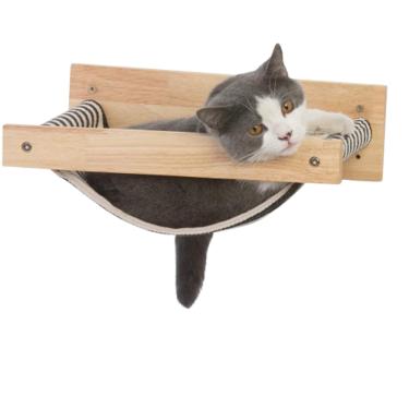 Imagem de Cama reta de parede para gatos  , prateleiras para dormir ,brincar e descansar
