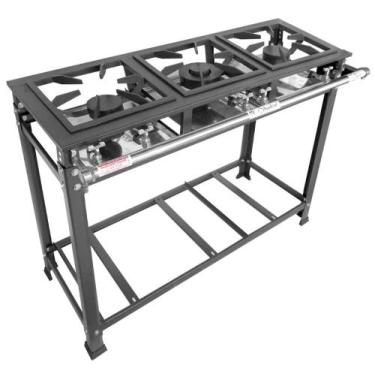 Imagem de Fogão Industrial 3 Bocas 2 Simples Standard Baixa Pressão MR Fogões 30