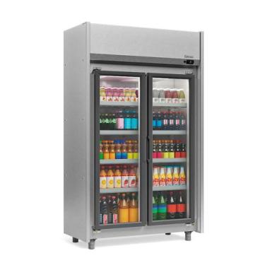 Imagem de Refrigerador Expositor Vertical 820 Litros Inox 220V Gelopar GEAS-2P, 