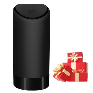 Imagem de Lixeira de lixo automotiva AmFor para carro, mini lixeira de plástico para armazenamento de resíduos automotivosAmFor amarelo CATCMini-Yellow