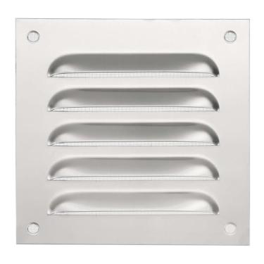 Imagem de PATIKIL Capa de ventilação de aço inoxidável de 12 x 12 cm, capa de ventilação de grade de ar HVAC, malha embutida para casa, cozinha, lareira, banheiro, parede, teto, prata