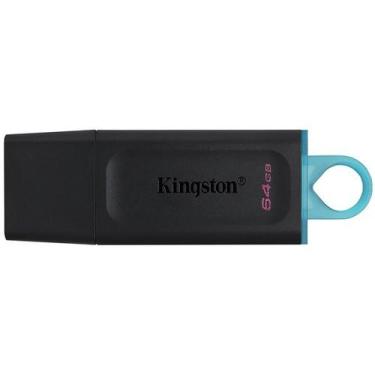 Imagem de Pen Drive de 64GB Kingston Datatraveler Exodia DTX USB 3.2 - Preto/Azu