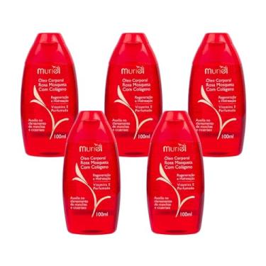 Imagem de Kit 5 Óleo Corporal Rosa Mosqueta Com Colágeno Muriel 100ml