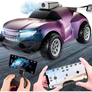 Imagem de Carrinho de Controle Remoto com Câmera Wi-Fi | Carro Recarregável com Luz Gradiente