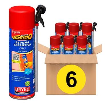 Imagem de Kit 6 Espumas Expansivas Selantes Vedatudo Dryko 300ml