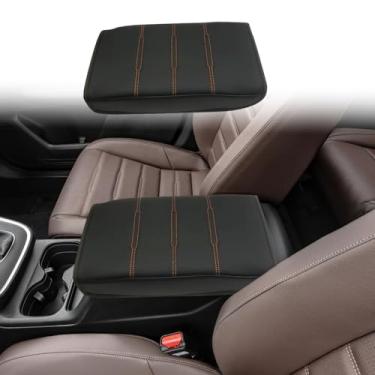 Imagem de Zxiaochun Capa de console central para Honda CR-V LX/EX/EXL/Sport/Sport-L/Sport Touring Hybrid 2023 2024 2025, protetor de couro com tampa de apoio de braço, acessórios internos (costura preta/laranja