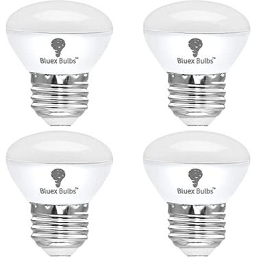 Imagem de Pacote com 4 lâmpadas LED R14 4W base E26 mini refletor holofote regulável 5000K luz do dia - equivalente a 40W - mini lâmpadas, lâmpadas curtas, lâmpada de armário curioso, lâmpada de inundação R14