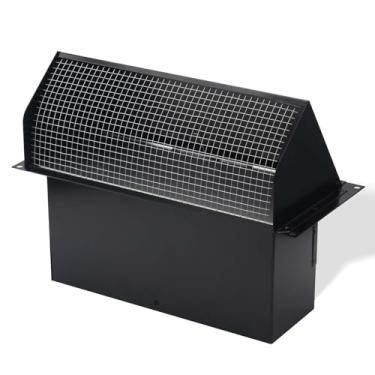 Imagem de Wosijm Tampa de ventilação de parede para exaustor Broan para exaustor de cozinha exaustor de banheiro ventilação do secador de exaustão para 3-1/10.2 cm x 25.4 cm (preto)