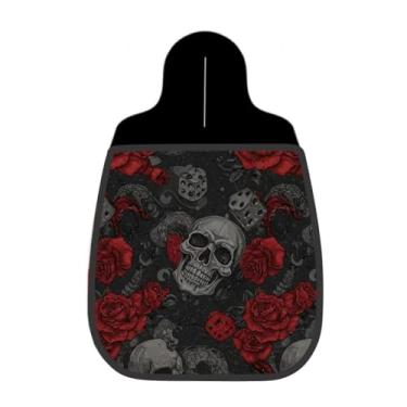 Imagem de Lixeira De Carro Organizador Lixinhocar Arte Caveira Rosas Dados