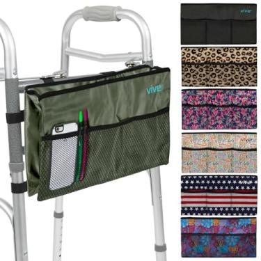 Imagem de Vive Bolsa Walker – Acessórios Bolsa para cadeira de rodas (resistente à água) – Acessório de suporte para idosos – Bolsa para transporte – Leve, tamanho universal