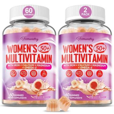Imagem de Gomas multivitamínicas Tcemundry Women 50+ com ômega 3, CoQ10