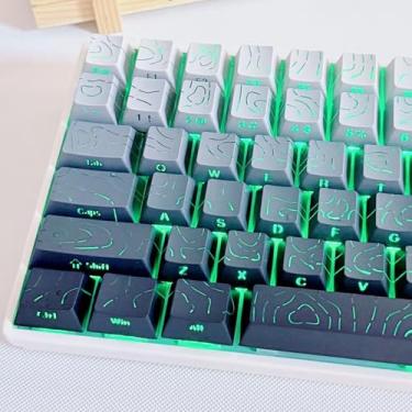 Imagem de 134 Keys PBT Doubleshot Keycaps Cherry Profile Shine Through Topographic Keycaps Set Fit for 61/64/87/104/108 Cherry Mx Switches Mechanical Keyboard
