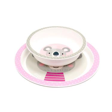 Imagem de Conjunto De Prato E Tigela Com Ventosa Coala Para Refeições Divertidas Infantil