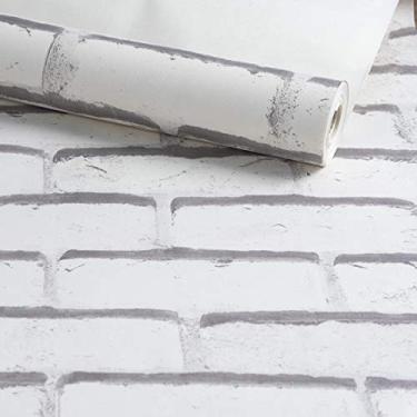 Imagem de Papel de Parede Importado Decoratto Tijolinho Off-White