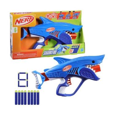 Imagem de Lançador de dardos nerf elite jr. sharkfire - hasbro f8645
