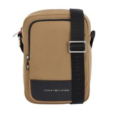 Imagem de Bolsa Tranversal Tommy Hilfiger Mini Reporter Business Kaki-Unissex