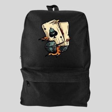 Imagem de Mochila Bolsa Masculina Basica Escolar Pega a Visão Cartas Baralho-Masculino