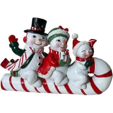 Imagem de Estatueta de Natal, bengala doce, boneco de neve, boneco de neve, pingente de boneco de neve, enfeite de pendurar para árvore de Natal, suprimentos para festas de fim de ano