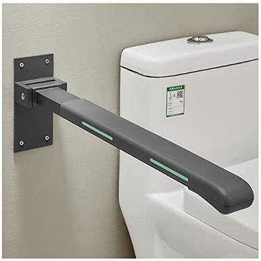 Imagem de Barras de apoio de banheiro dobráveis para deficientes, barras de apoio de segurança dobráveis para banheiro, suporte de equilíbrio montado na parede, apoio para deficientes e assistência a idosos