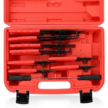 Imagem de Acymner Conjunto de alicate de anel de pressão com 11 peças | Ferramentas de remoção de anel interno e externo com alicates curvados e retos, para automotivo, motocicletas, cortadores de grama