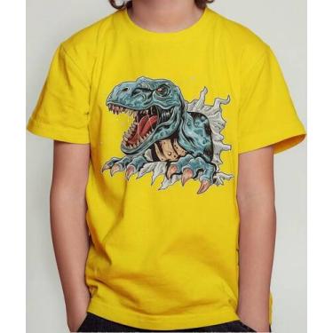 Imagem de Camiseta Camisa Infantil Juvenil Menino Menina Desenho Dinossauro Md1 