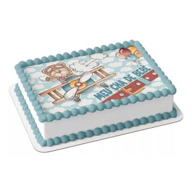 Imagem de Papel arroz para bolo aniversário festa comemoração chá de bebê Ursinh