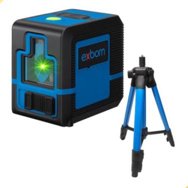 Imagem de Nível A Laser Verde 2 Linhas E Tripé Alumínio Ajustável 95cm - Exbom