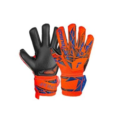 Imagem de Reusch Atraentes luvas de goleiro júnior prata crianças adolescentes luvas de futebol para meninos e meninas adequadas para todas as condições climáticas e superfícies de campo