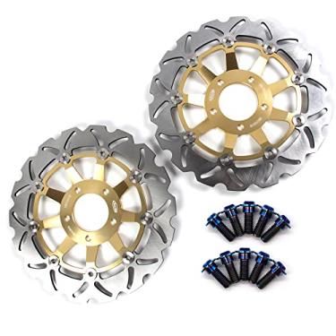 Imagem de Discos de freio dianteiro Arashi Rotores com parafusos de montagem para Suzuki GSX IMPULSE 400 86-93 (Japão) 94-99, INAZUMA 400 2000, GSX600F GSX750F Katana 600 750 98-03, GSF Bandit 600 00-04