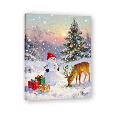 Imagem de Pôster de Natal de casa de fazenda, estampa de férias de inverno, decoração de parede de Natal vintage para decoração de galeria de quarto de fazenda A32. Moldura interna 60x80cm-23,7x31,5 pol