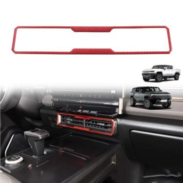 Imagem de Aotumcer Capa de saída de ar do painel do console central compatível com 2023 2024 2025 2026 Hummer EV acessórios SUV/caminhonete modelo de ventilação de ar moldura decalque decorativo