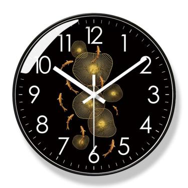 Imagem de Relógio de parede moderno, sem tique-taque, quartzo silencioso, plástico de 30 cm