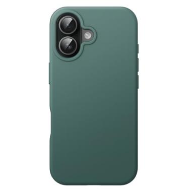 Imagem de JETech Capa Silicone Líquido para iPhone 17 6,3 Polegadas, Proteção de Corpo Inteiro com Toque Macio e Sedoso, Case de Celular Antirriscos com Forro de Microfibra (Verde Meia-Noite)