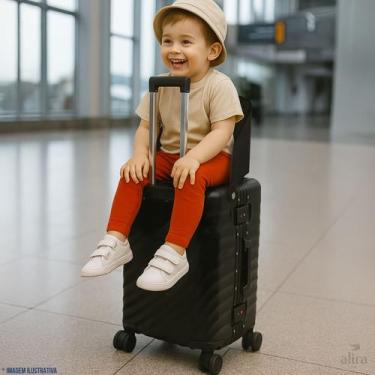 Imagem de Mala Viagem Grande Assento Infantil ABS Giro 360 de 23 a 32kg - Preto 