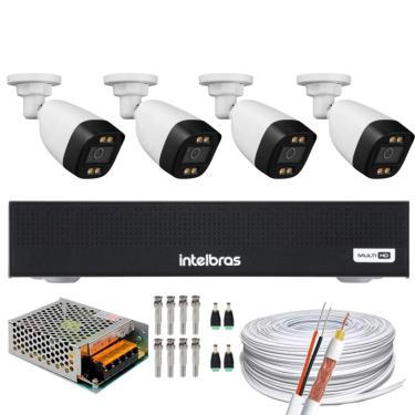 Imagem de Kit Dvr Intelbras 4 Ch Mhdx 1004-C 4 Câmeras full Color
