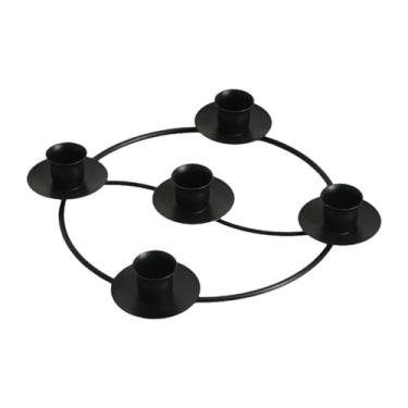 Imagem de Generic do Advento em Aro para Velas Cônicas, Castiçal de Ferro para Velas de Natal, Ideal para Casamentos, Festas e Quartos, Preto