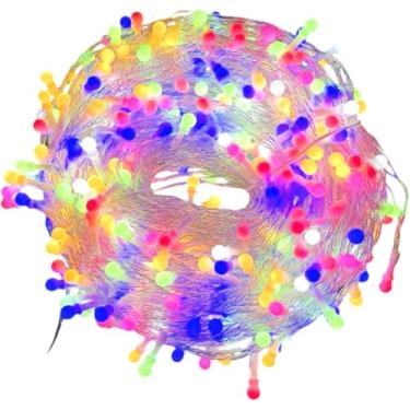 Imagem de enfeites de natal，Luzes de corda solares 22 m 200 LEDs 19 modos uzes solares Natal ao ar livre, luz luzes fio à prova d'água festa Natal, Dia das Bruxas, pátio e jardim Os Remessa São Paulo