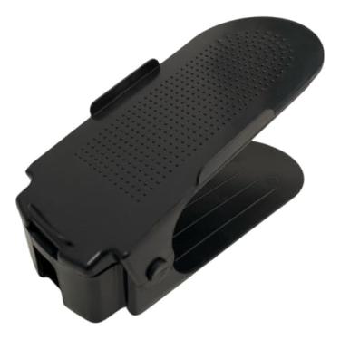 Imagem de Kit 20 Organizadores De Sapato E Tênis Com Regulagem Preto