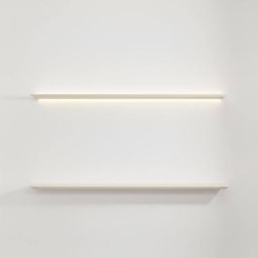 Imagem de Kit 2 Prateleiras com Led para Painel Ripado em Mdf com Pintura Uv Roma Cinamomo/Off White