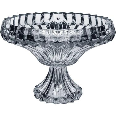 Imagem de Vaso Centro Mesa Decorativo Com Pé Eco Crystal 22x29x29cm