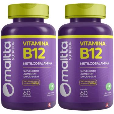 Imagem de KIT 2 VITAMINA B12 METILCOBALAMINA ALTO TEOR 1 CÁPSULA AO DIA 60 CÁP VEGETARIANAS CADA –-Unissex