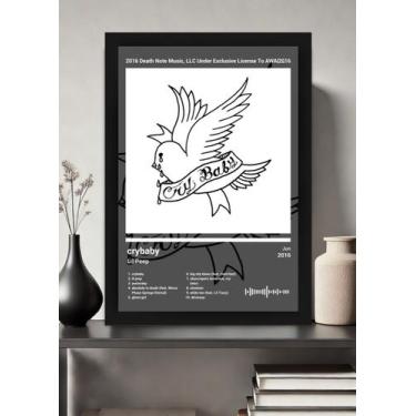 Imagem de Quadro Lil Peep crybaby (Dark) Com Vidro e Moldura Tamanho:21cm x 30cm