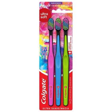 Imagem de Escova Dental Colgate Ultra Soft Com 3Un - Colgate-Palmolive Ind E Com
