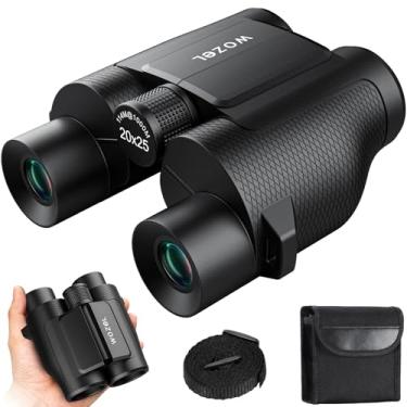 Imagem de Binóculos compactos 20 x 25 para adultos e crianças - Binóculo ocular grande WOZEL - Binóculos pequenos de alta potência de foco fácil para observação de pássaros - Binóculo de viagem leve para caça