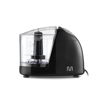 Imagem de Mini Processador de Alimentos Jarra de 350ml c/ Lâminas Inox e Trava de Segurança 220v-100w Preto Multi - CE077 220