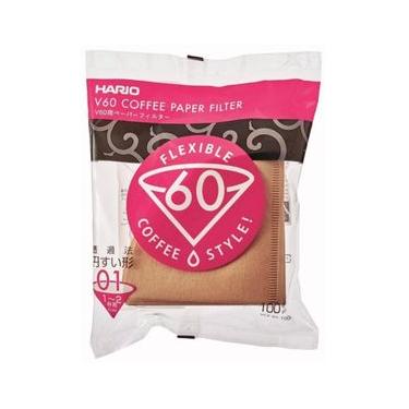 Imagem de Filtro Hario V60 Natural 100 unidades Tamanho 01 Filtro Natural para Coador Hario V60 Tamanho 01 - 100 unidades