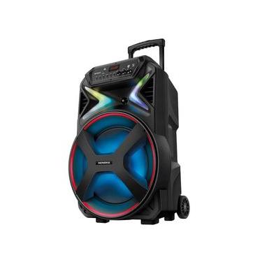 Imagem de Caixa Amplificada Connect Lights Mondial Preto e Vermelho 700W RMS CM-700 Bivolt