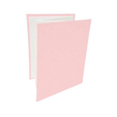 Imagem de Álbum de fotos Ical, encadernação sanfona autocolante, folhas de papel especial branco, para 6 fotos 10x15cm vertical - linha Sanfonado - modelo rosa-claro bolinhas - 460